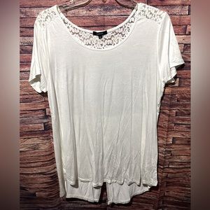 Ambiance White Lace Back Top